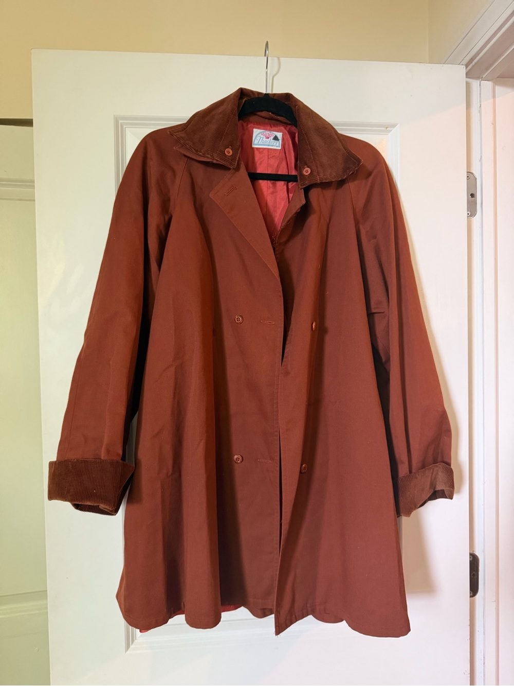 Vintage “Thatcher” Women's Rust A-Line Trench Coat 6/8